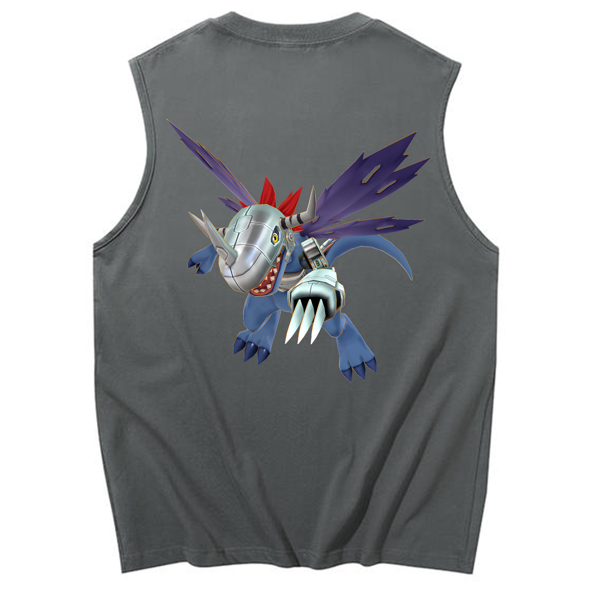 （画像用） Digimon デジタルモンスター/デジモン コットン100％タンクトップ（背面プリント）